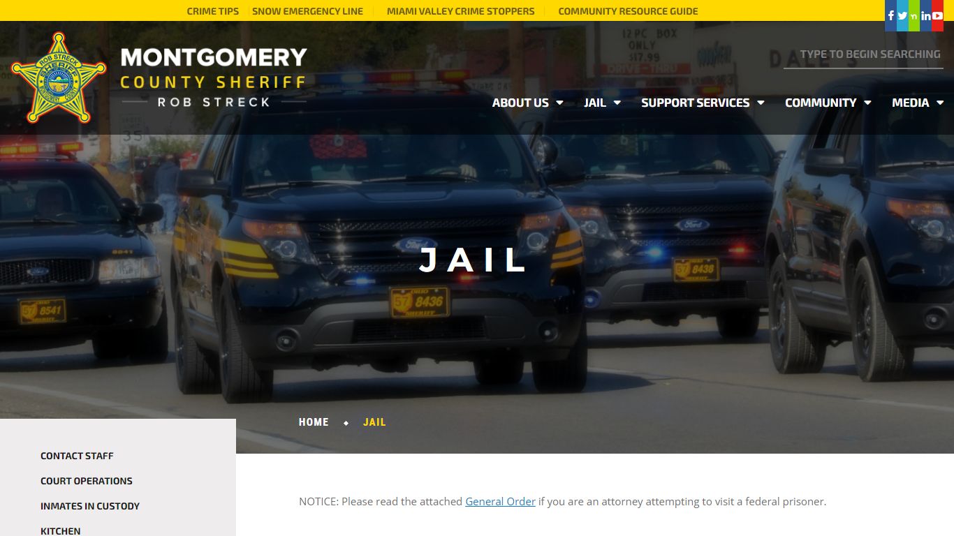 Jail - Montgomery County Sheriff's Office, Ohio